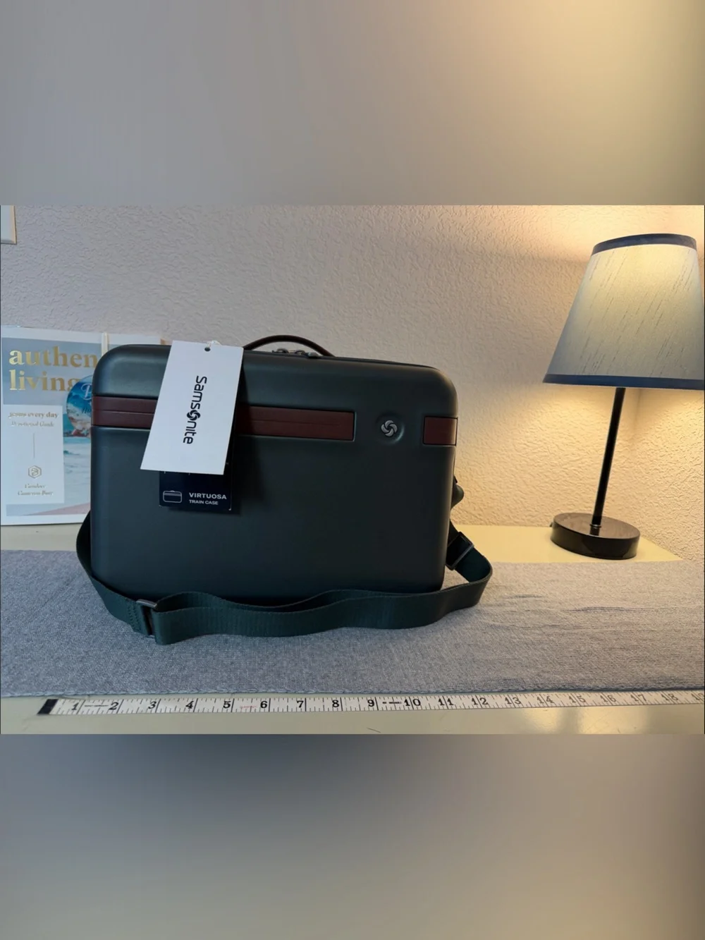 NEW Samsonite Virtuosa Train Case Pine Green Hard Shell
